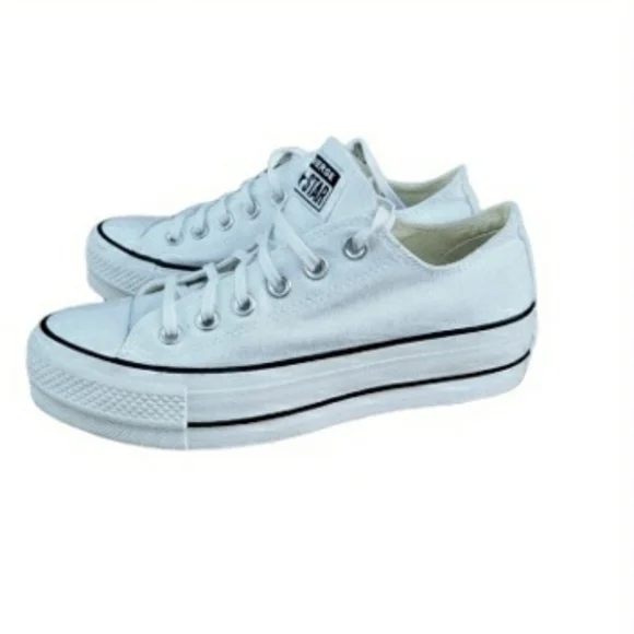 Platform Converse All Star Chuck Taylor LIFT Athletic Sneaker Shoe White Women 7 - Picture 12 of 12